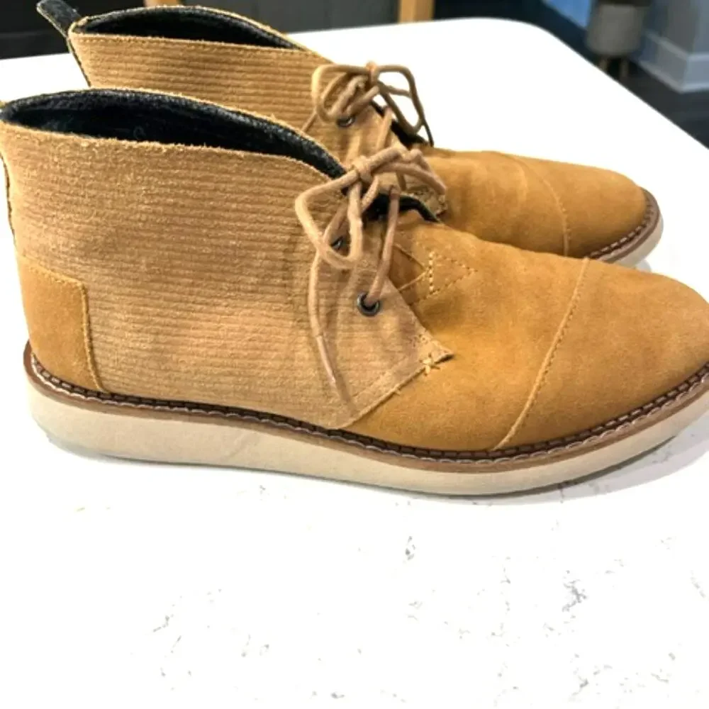 TOMS Mateo Chukka Boots Mens 9.5 Chestnut Brown Suede Casual Ankle Boot